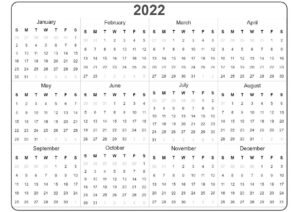 Printable 2022 Monthly Calendar 1 pdf