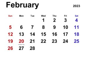 February 2023 Calendar With Holidays 1 pdf