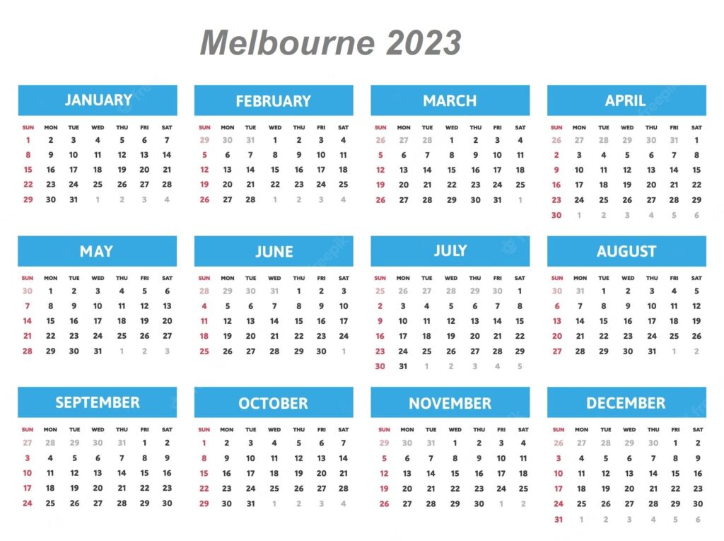 Melbourne 2023 Public Holiday Calendar