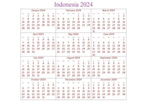 Printable Calendar 2024 Indonesia pdf