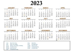 Printable Finland Calendar 2023 pdf