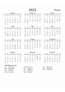 France 2024 Public Holiday Calendar pdf