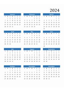 Printable Cambodia Calendar 2024 pdf