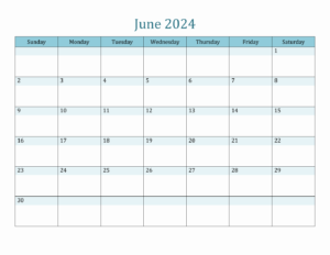 June 2024 Calendar PDF