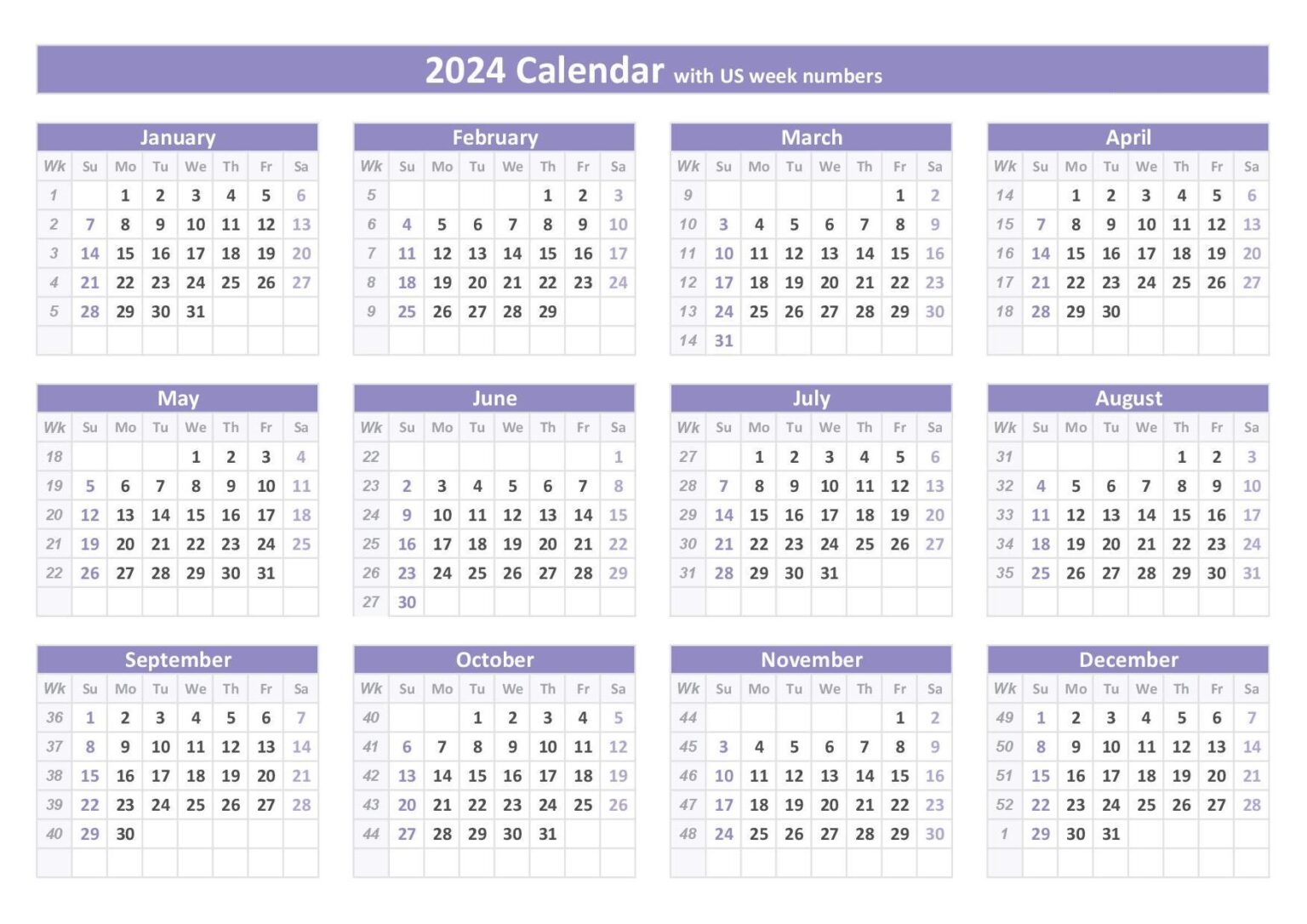 Free Printable Malaysia 2024 Calendar with Holidays [PDF]