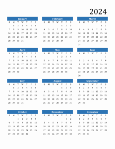2024 Printable Calendar With Holiday