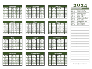 Islamic Calendar 2024 Saudi Arabia
