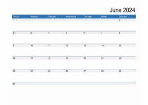 June 2024 Calendar pdf