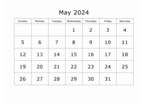 May 2024 Calendar With Holidays pdf