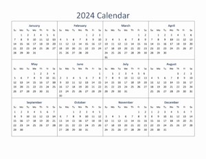 Printable 2024 Editable Calendar